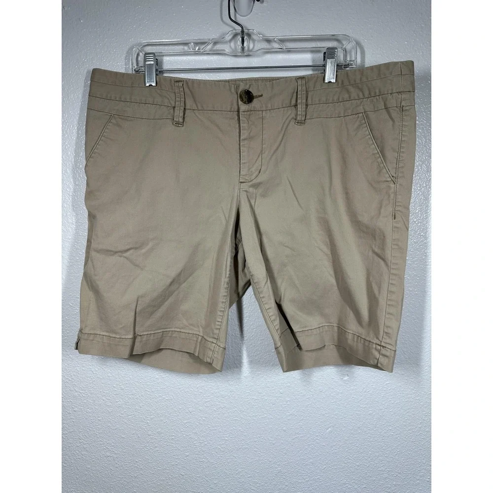 American Eagle Shorts‎ Womens 18 Khaki Beige Casual Chino Stretch Summer Pockets